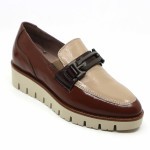 DL Sport mocassin Bruin / Beige lakleer 6370